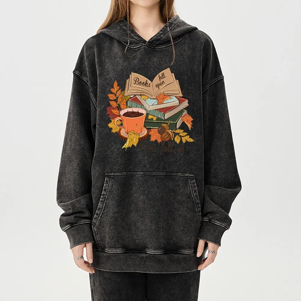 Pagewings Thanksgiving You Fall In Unisex Washed Hoodie