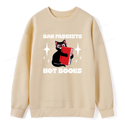 Pagewings Ban Fascists Not Books Unisex Classic Sweatshirt
