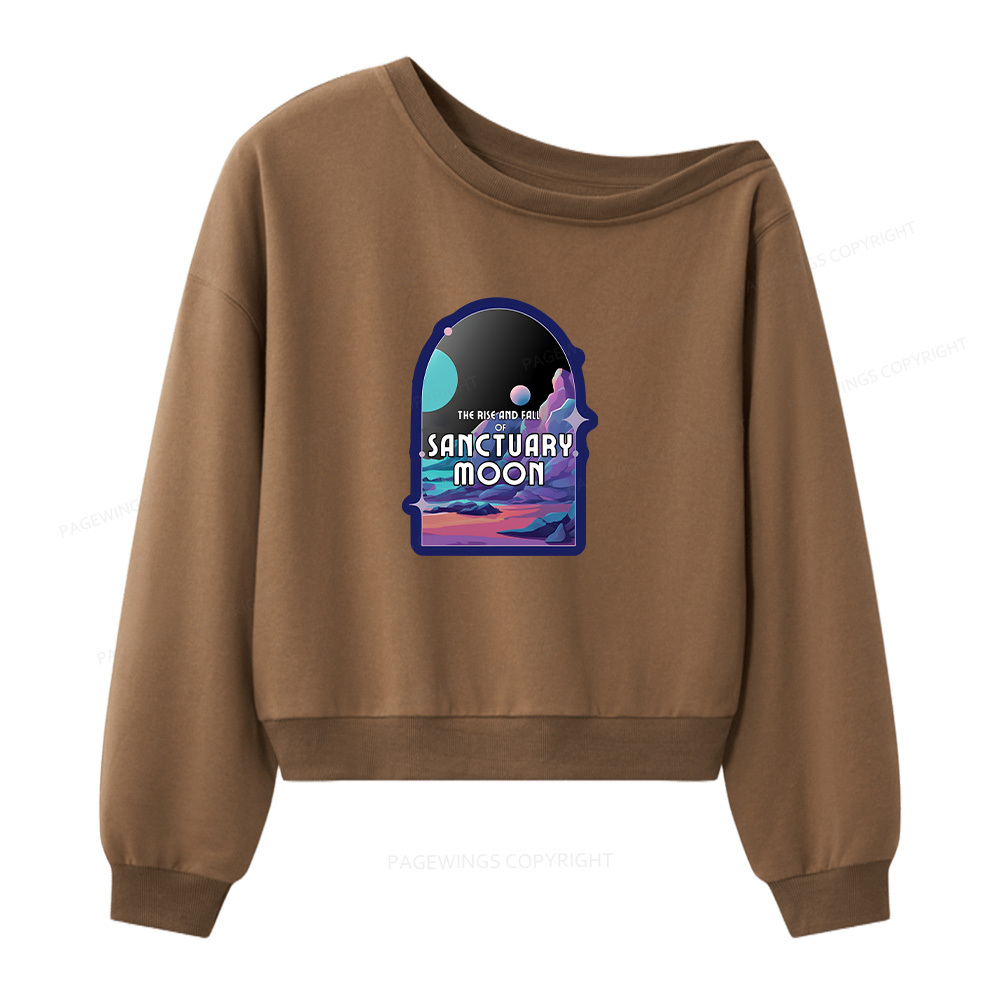 Pagewings Sanctuary Moon Women Off  Shoulder Sweatshirt