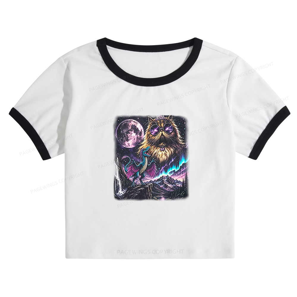Pagewings Sci Fi Books Lover Baby Tee Cropped Ringer T-Shirt