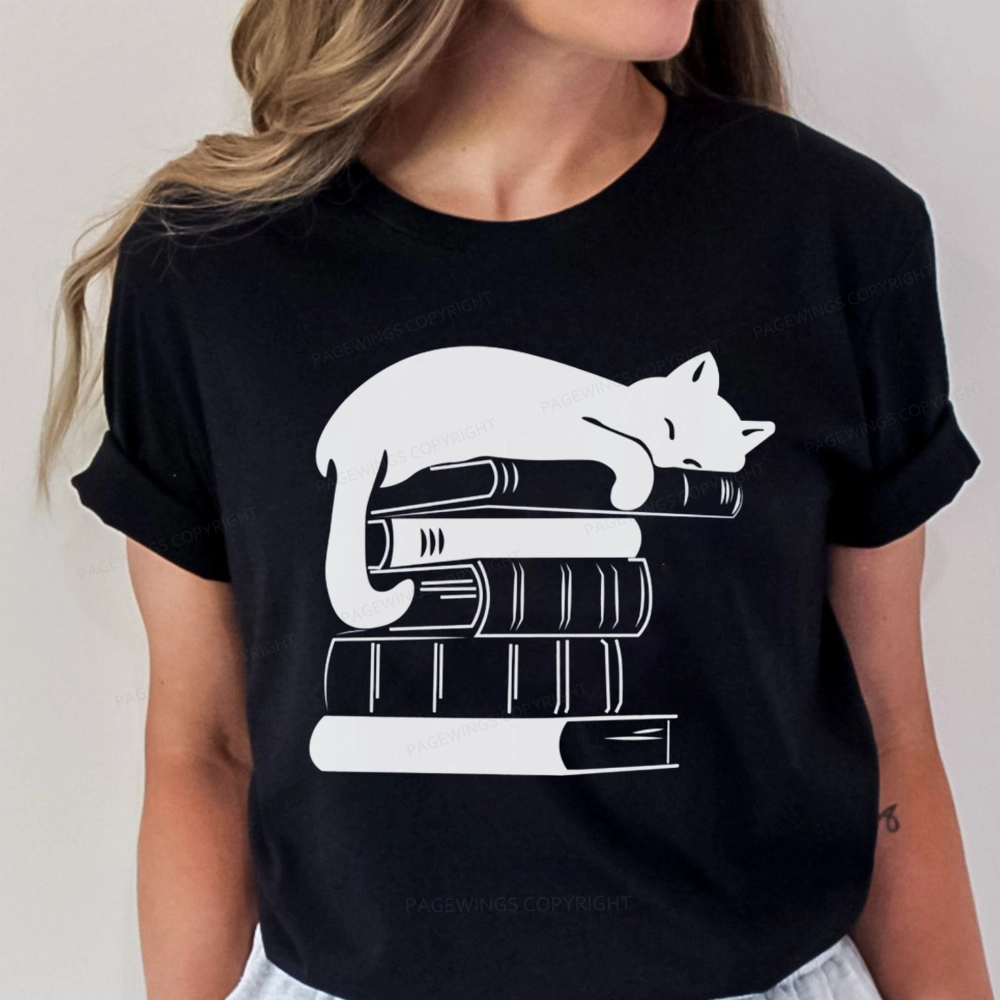 Pagewings Books And Cats Unisex Classic T-shirt