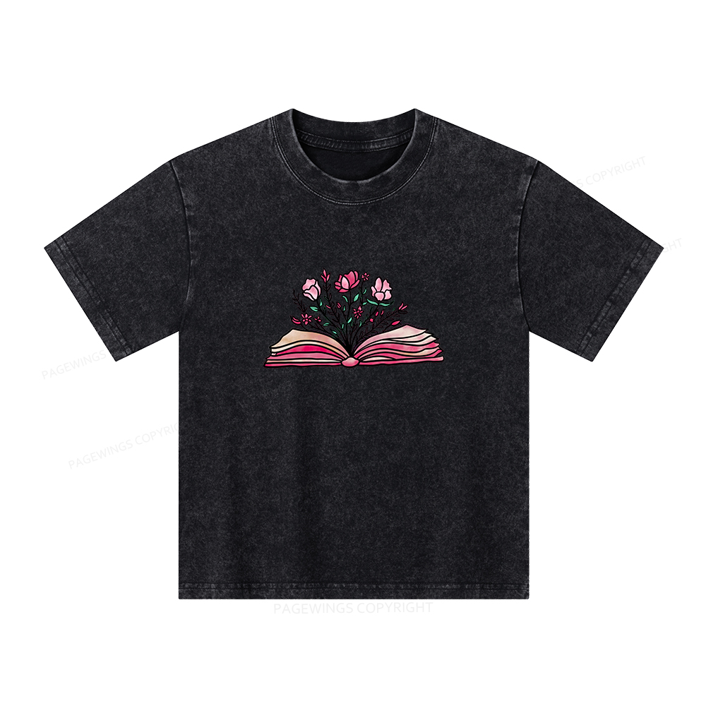 Pagewings Booktrovert Definition Funny Book Lover Unisex Kids Washed T-shirt