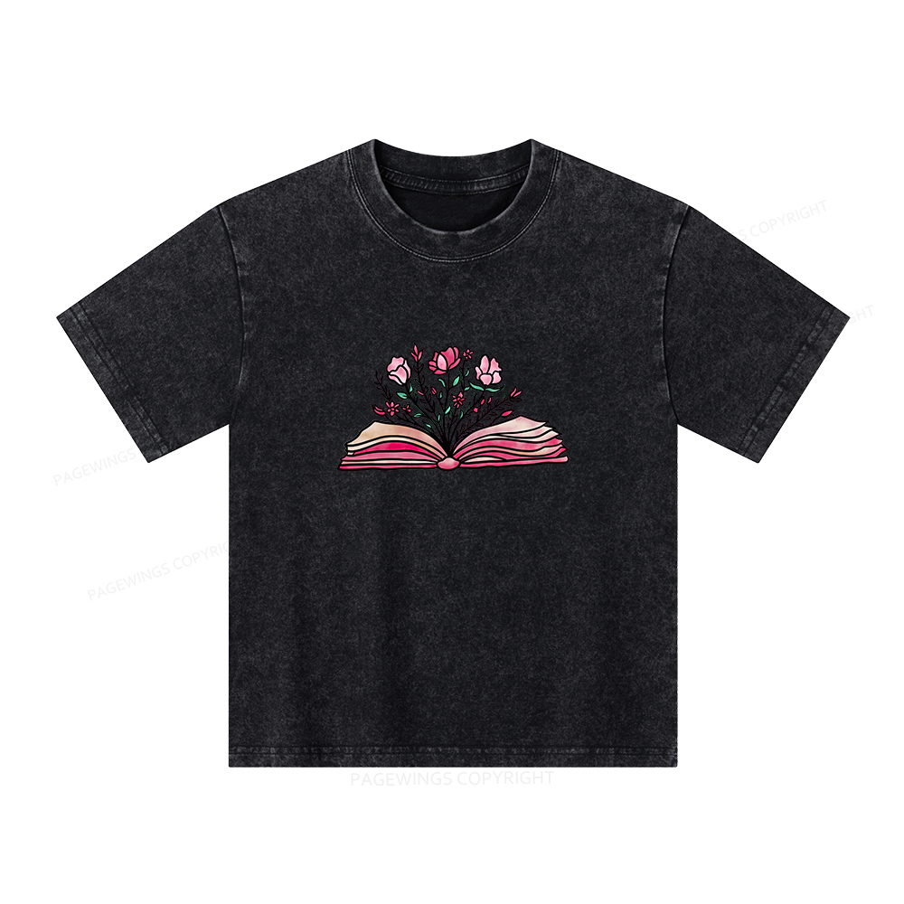 Pagewings Booktrovert Definition Funny Book Lover Unisex Kids Washed T-shirt