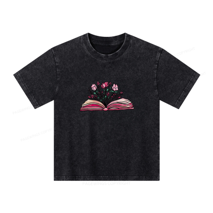 Pagewings Booktrovert Definition Funny Book Lover Unisex Kids Washed T-shirt