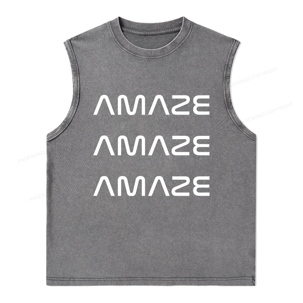 Pagewings Amaze Unisex Washed Tank Top