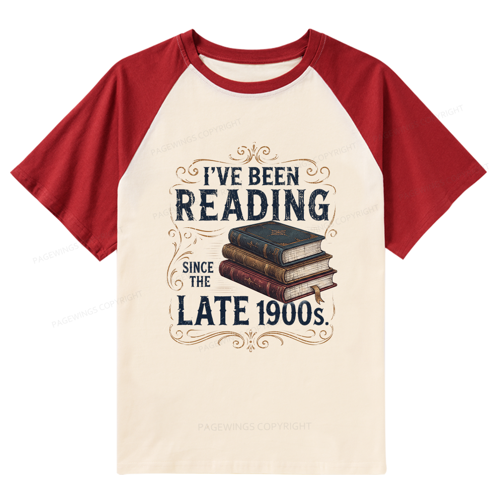Pagewings Vintage Reading Since Late 1900s Raglan T-shirt