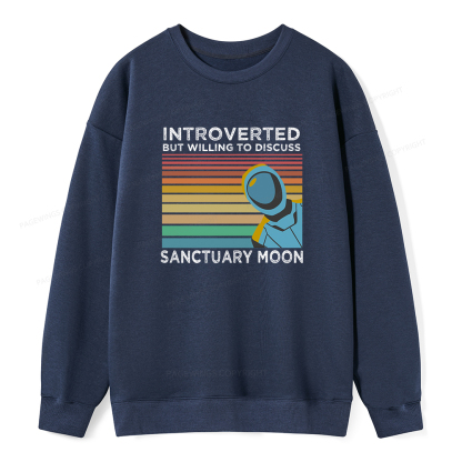 Pagewings Introverted But Willing to Discuss Sanctuary Moon Unisex Classic Sweatshirt