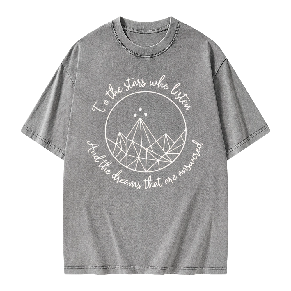 Pagewings To The Stars Who Listen Unisex Washed T-shirt