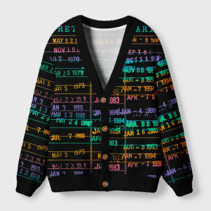 Pagewings Library Card Light Knit Unisex Cardigan Sweaters