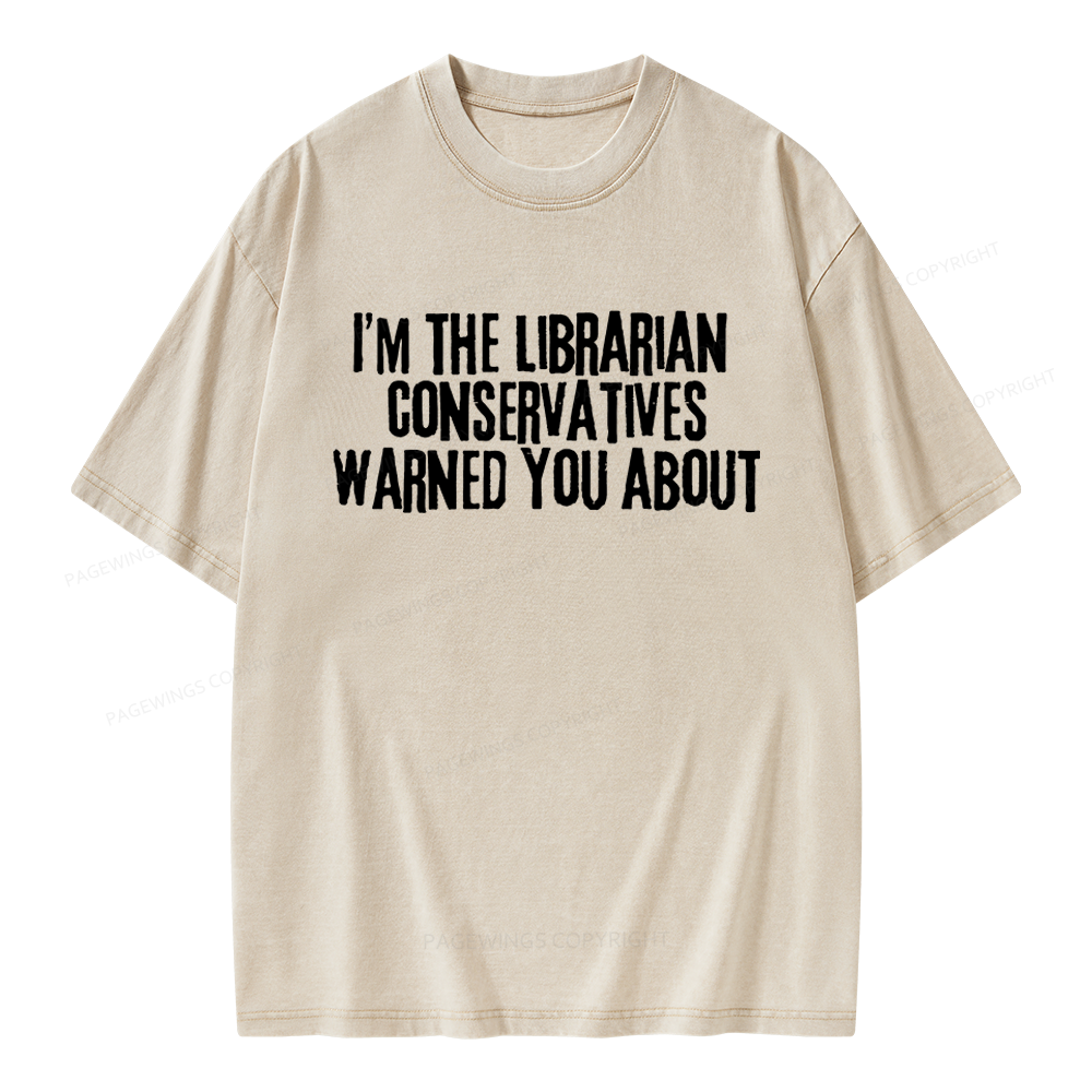 Pagewings I'm The Librarian Unisex Washed T-shirt