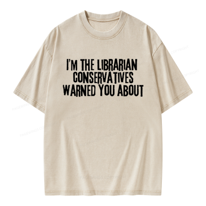 Pagewings I'm The Librarian Unisex Washed T-shirt