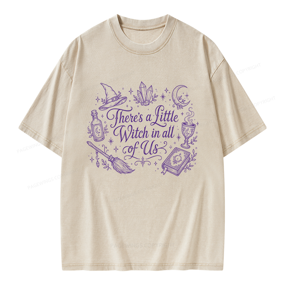 Pagewings Mystical Witchy Unisex Washed T-shirt