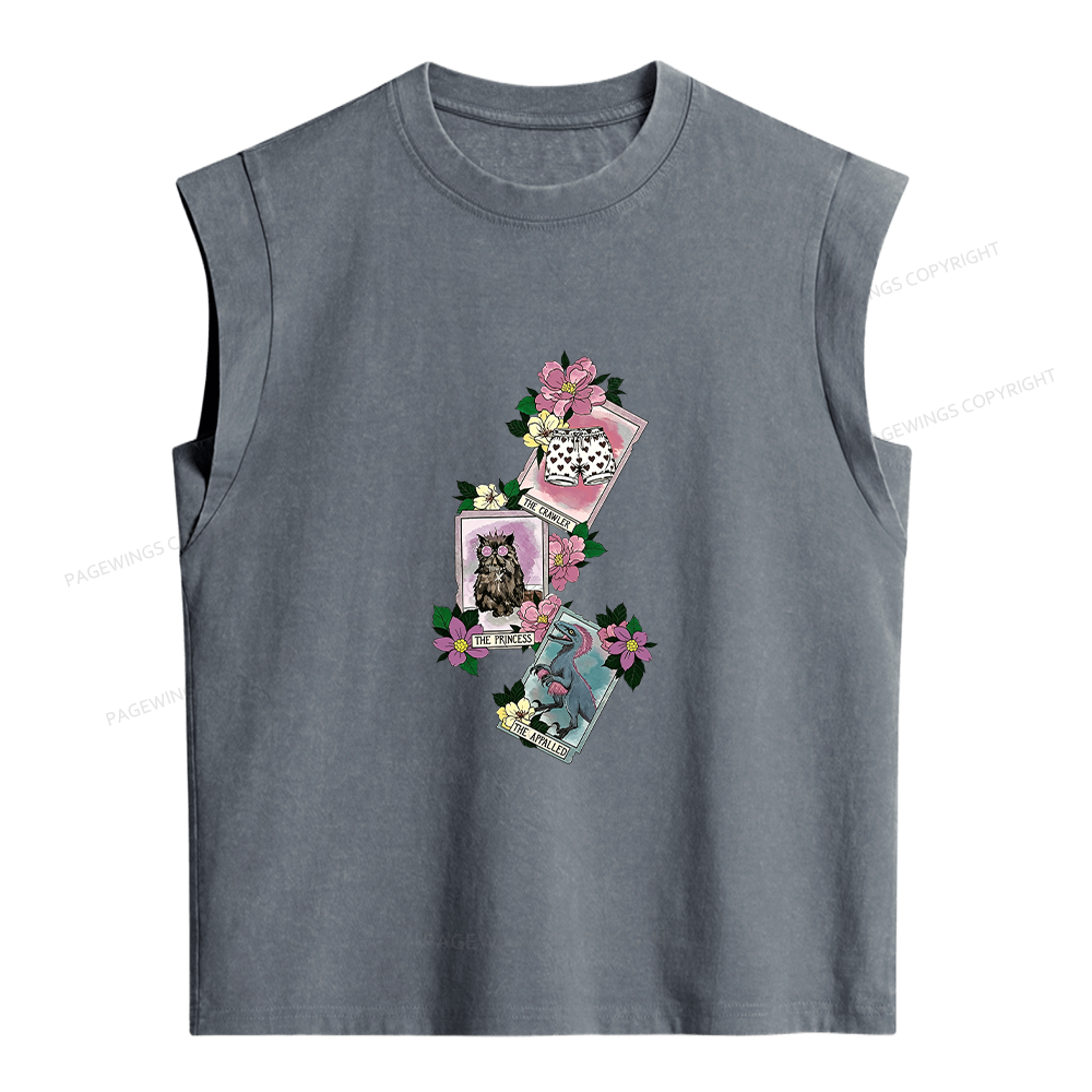 Pagewings Sci Fi Bookish Women's Washed Tank Top