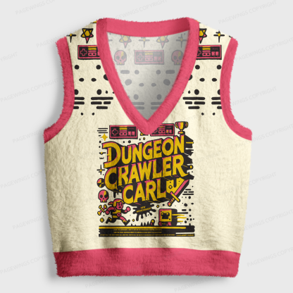 Pagewings Sci-Fi Book Lover V-Neck Ugly Knit Vest