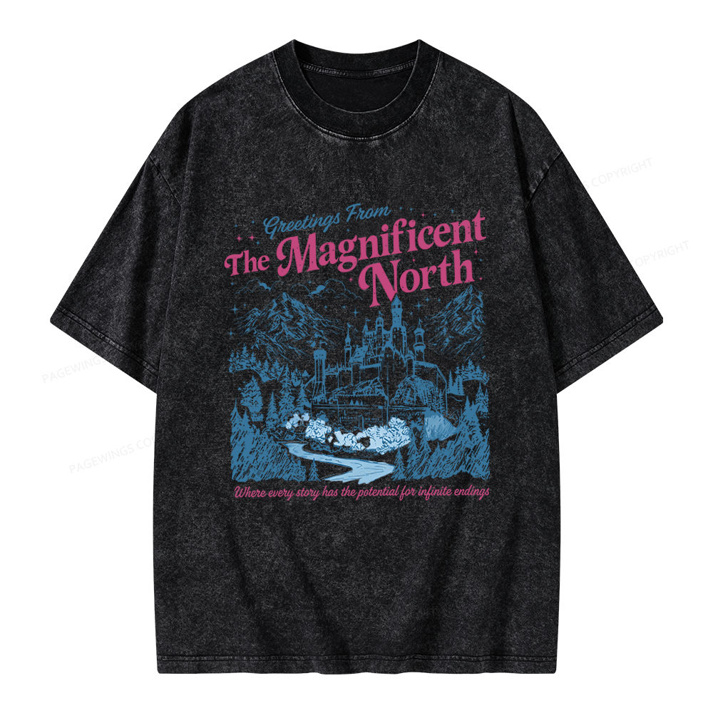 Pagewings Fantasy Reader Unisex Washed T-shirt