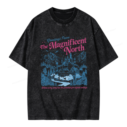 Pagewings Fantasy Reader Unisex Washed T-shirt