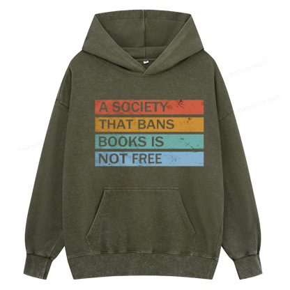 Pagewing Banned Books Shirt, Read Banned Books Unisex Washed Hoodie