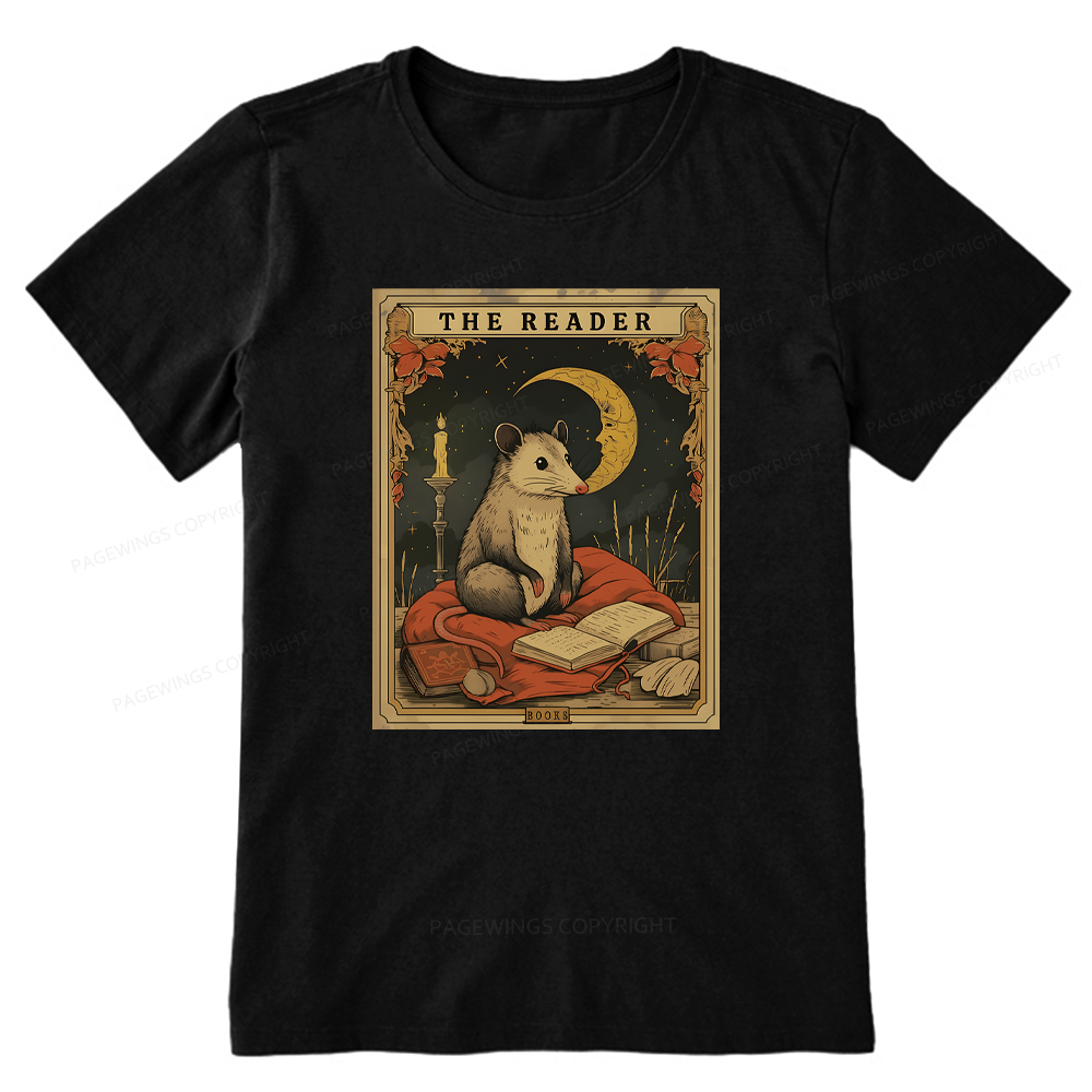 Pagewings The Reader Opossum Tarot Card Unisex Classic T-shirt