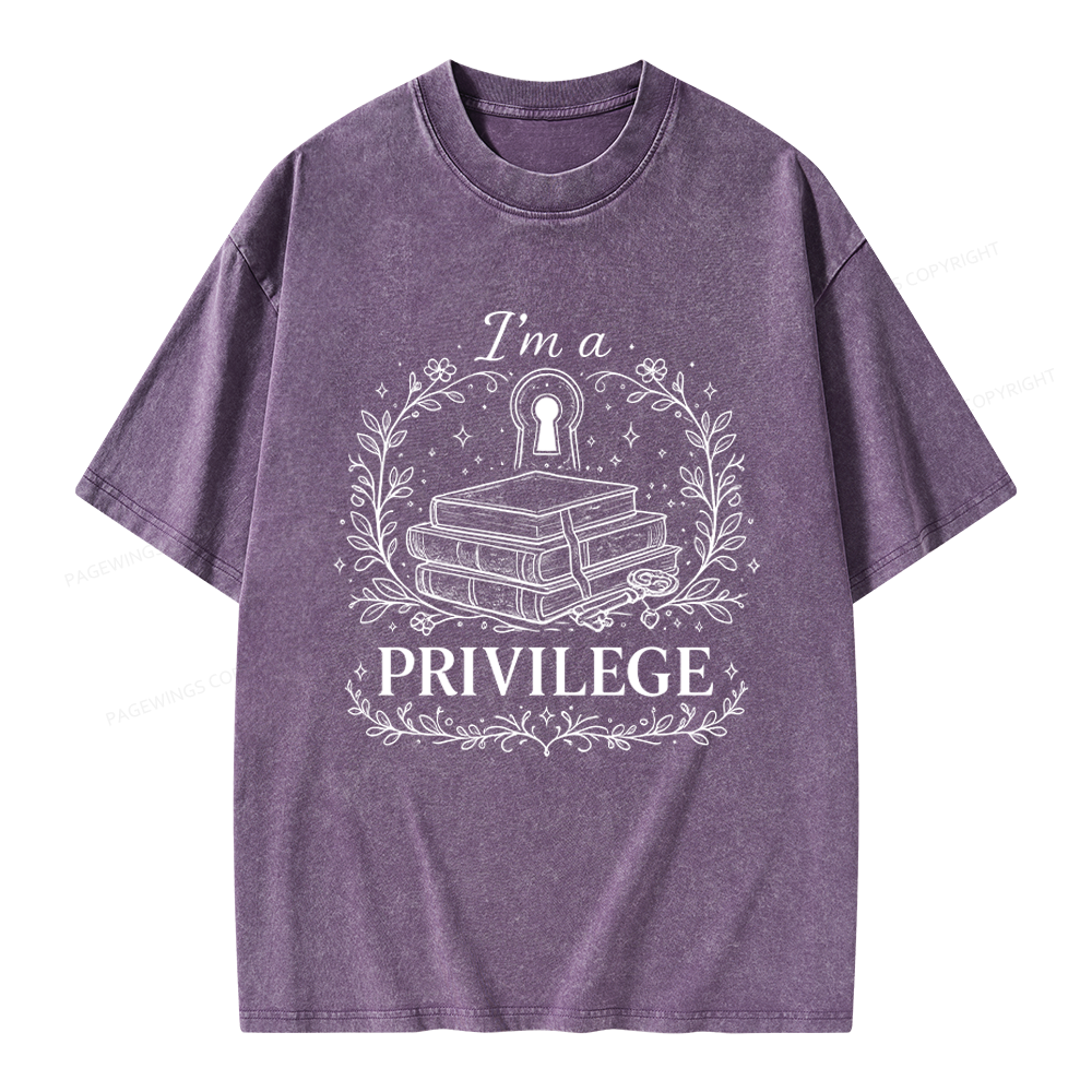 Pagewings I’m a Privilege Unisex Washed T-shirt