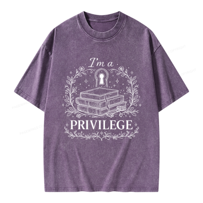 Pagewings I’m a Privilege Unisex Washed T-shirt