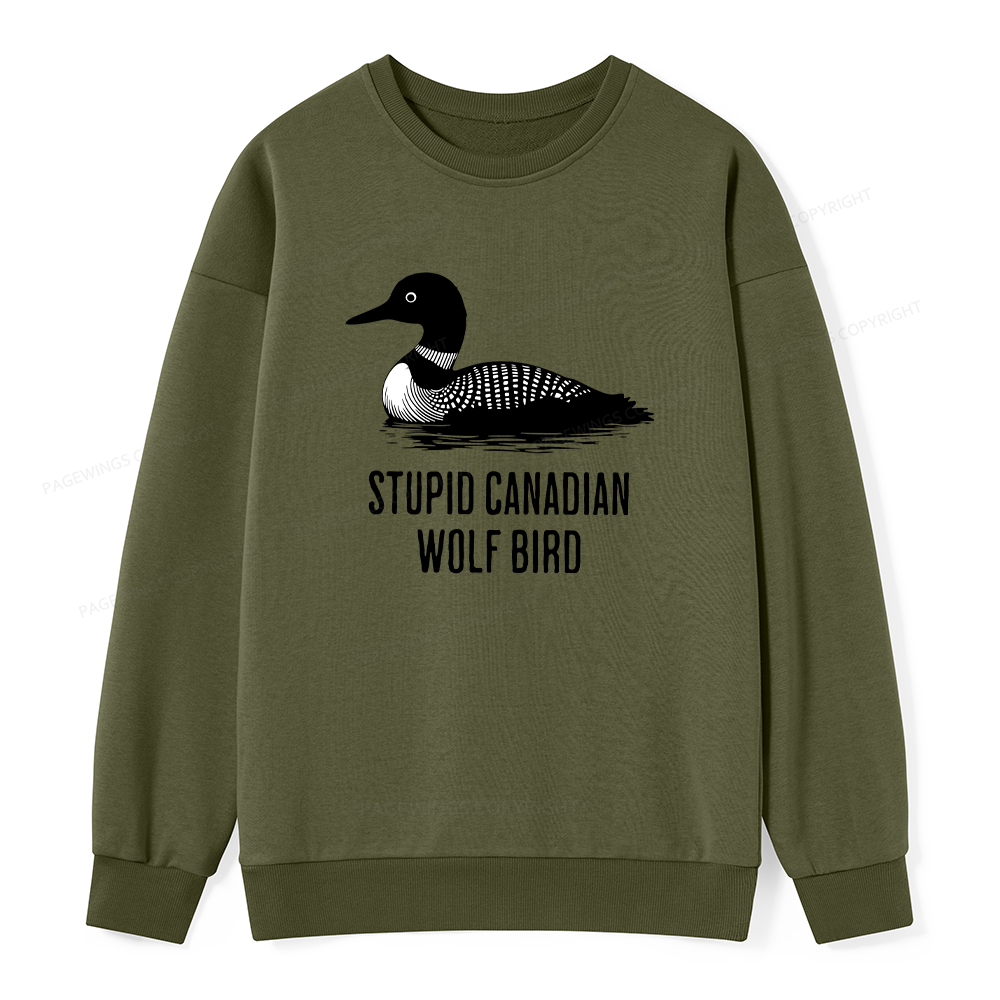 Pagewings Stupid Canadian Wolf Bird Unisex Classic Sweatshirt