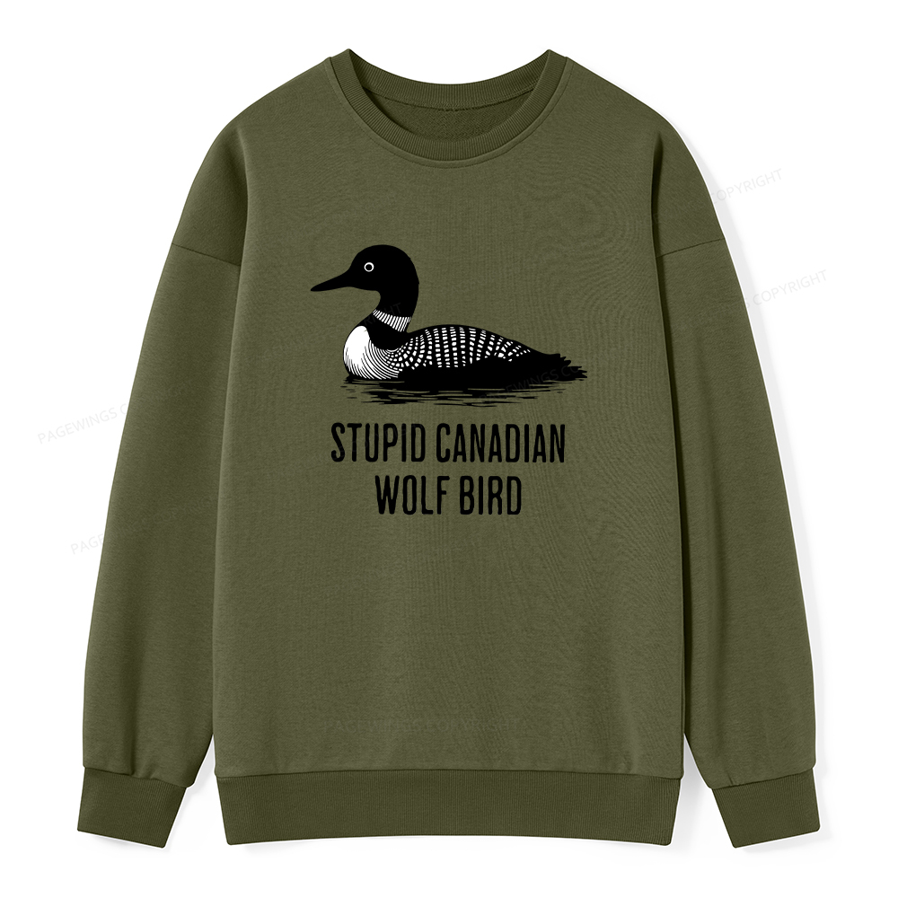 Pagewings Stupid Canadian Wolf Bird Unisex Classic Sweatshirt