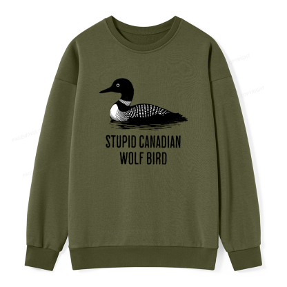 Pagewings Stupid Canadian Wolf Bird Unisex Classic Sweatshirt