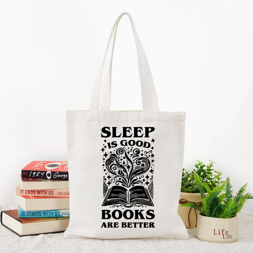 Pagewings Sleep is Good Books are Better Tote Bag