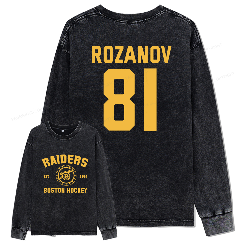 Pagewings Romance Novel Lover Unisex Washed Long Sleeve T-shirt 