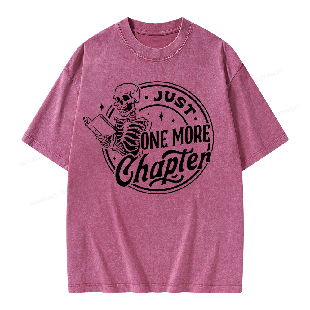 Pagewings Just One More Chapter Unisex Washed T-shirt