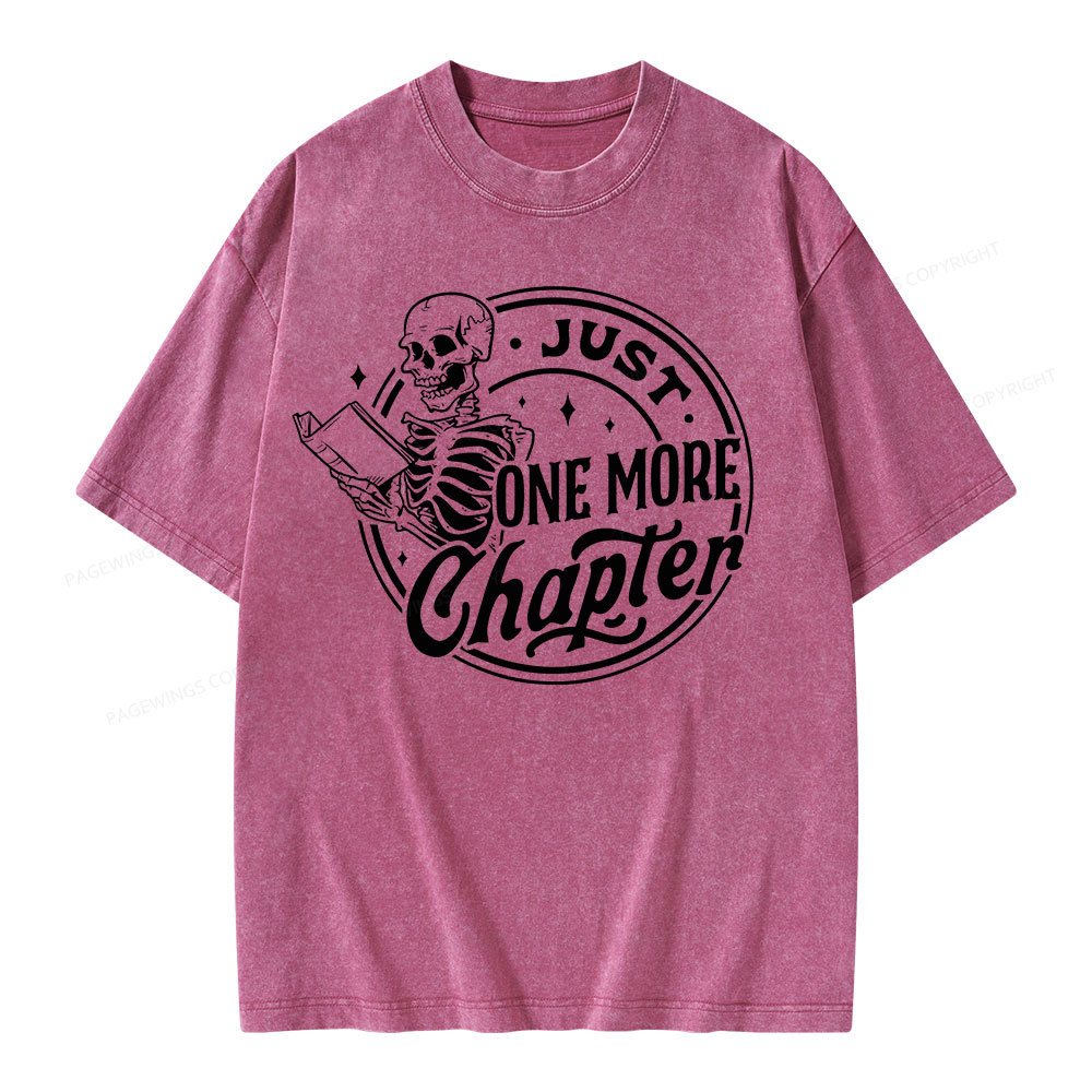 Pagewings Just One More Chapter Unisex Washed T-shirt