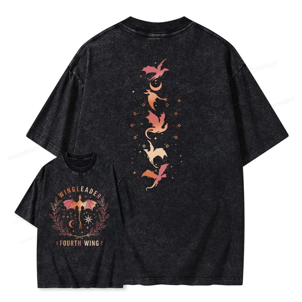 Pagewings Fantasy Bookish Unisex Washed T-shirt