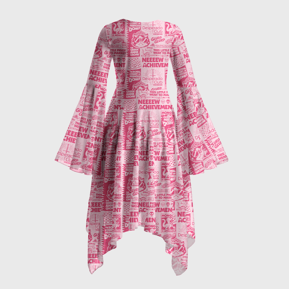 Pagewings Sci-Fi Book Lover Bell Sleeve Dress