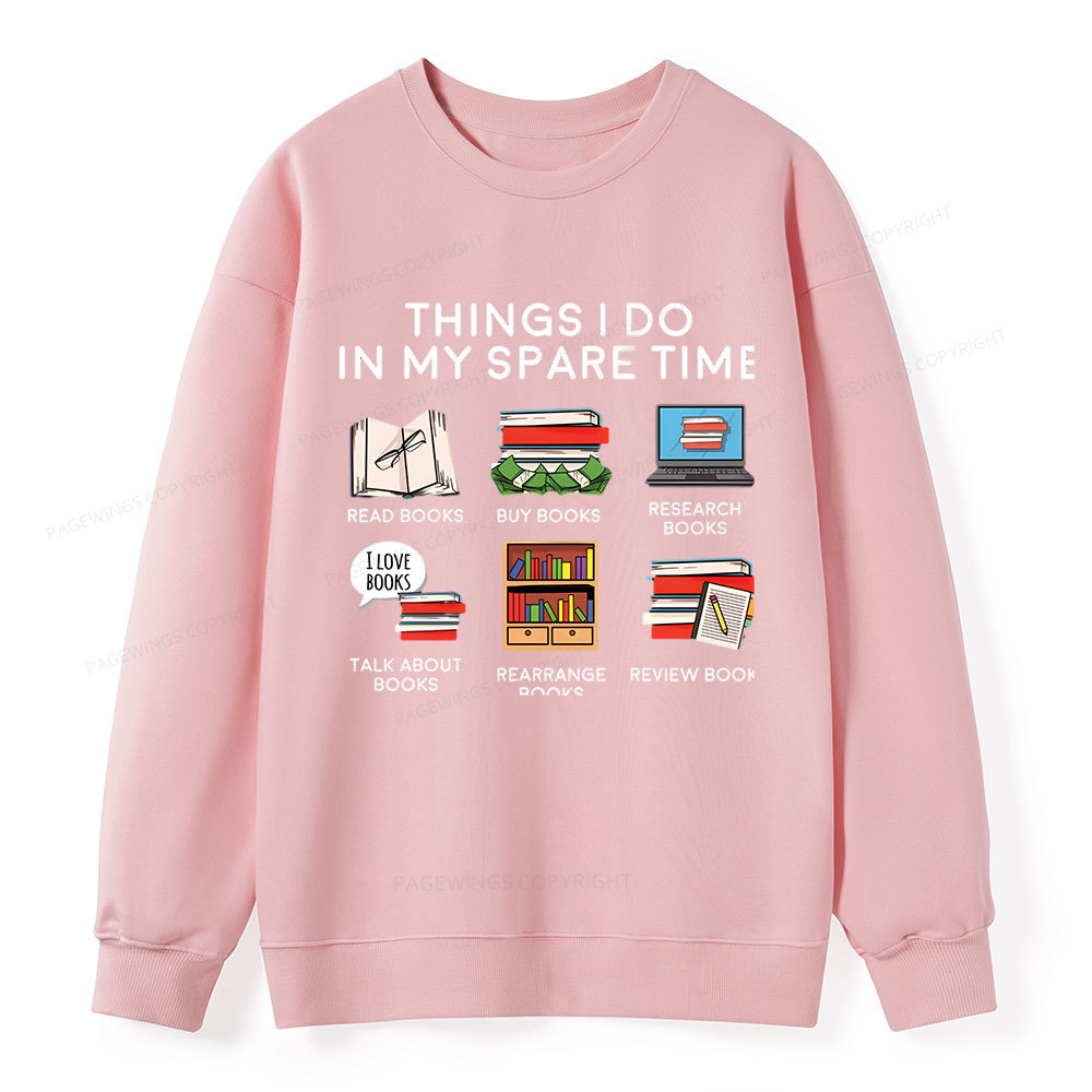 Pagewings Books Reading In My Spare Time  Unisex Classic Sweatshirt