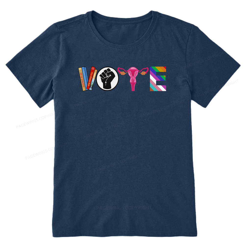 Pagewings VOTE Banned Books T-Shirt Unisex Classic T-shirt