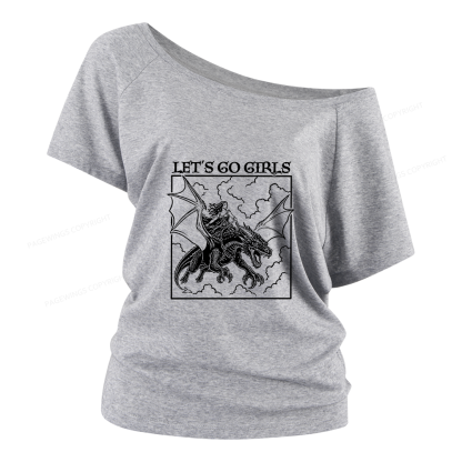 Pagewing Let's Go Girls Women Off Shoulder T-shirts