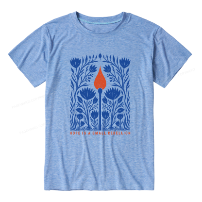 Pagewings Hope Is A Small Rebellion Unisex Heather T-Shirt