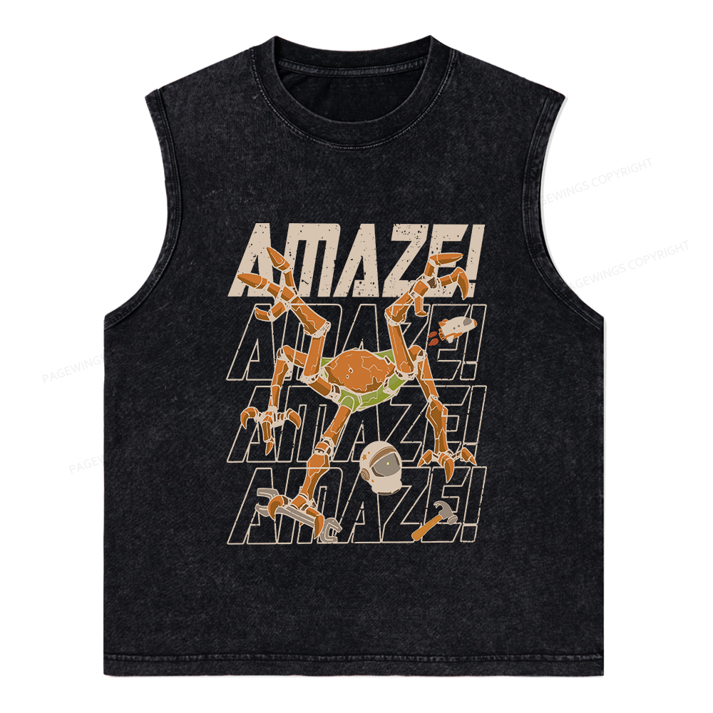 Pagewings AmazeSci Fi Reader Unisex Washed Tank Top