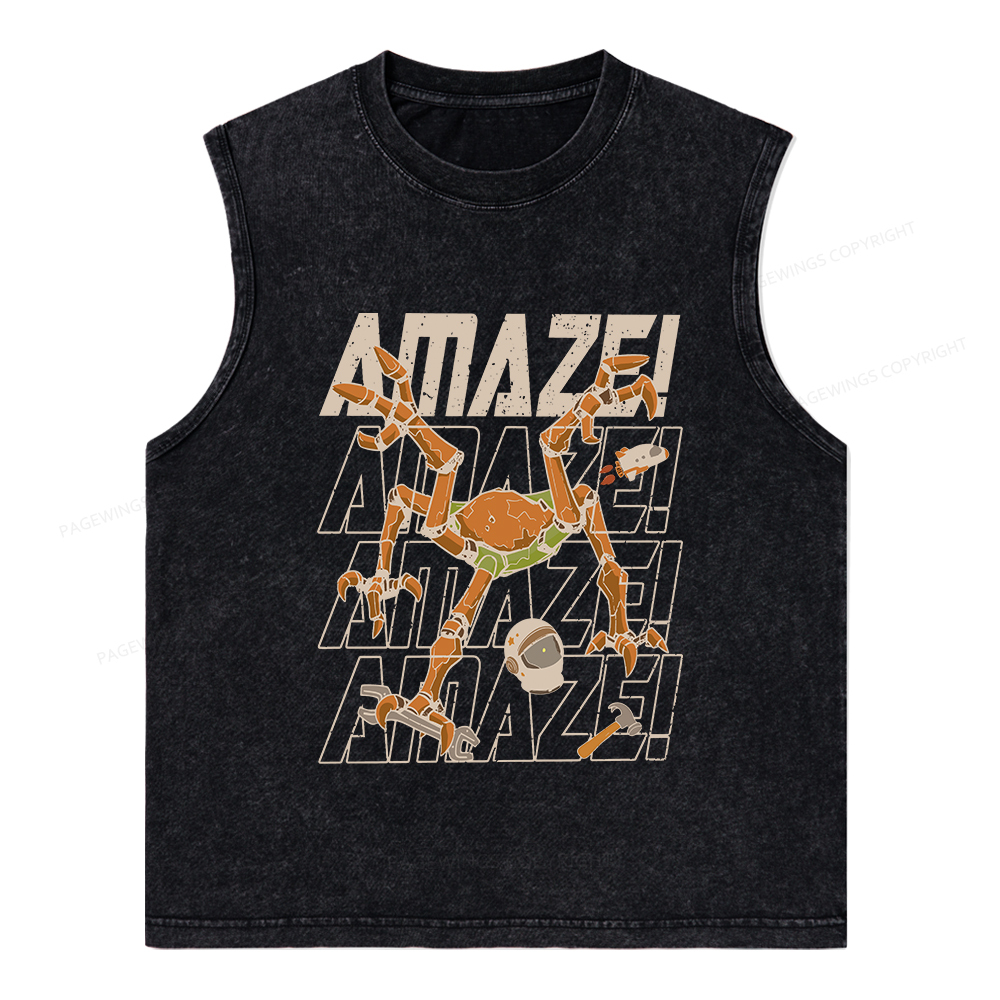 Pagewings AmazeSci Fi Reader Unisex Washed Tank Top