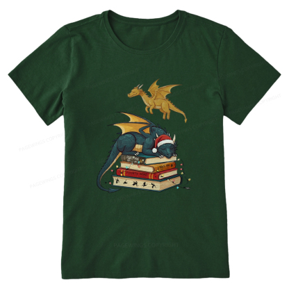 Pagewings Fourth Wing Dragons Christmas Unisex Classic T-shirt