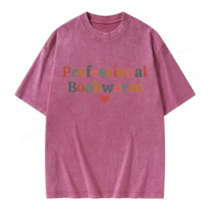 Pagewings Professional Bookworm Unisex Washed T-shirt