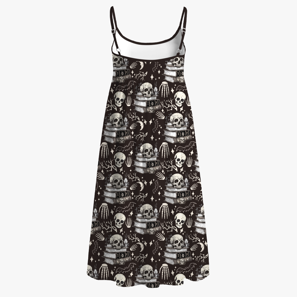 Pagewings Stories Never Die Printed Spaghetti Strap Midi Sundress
