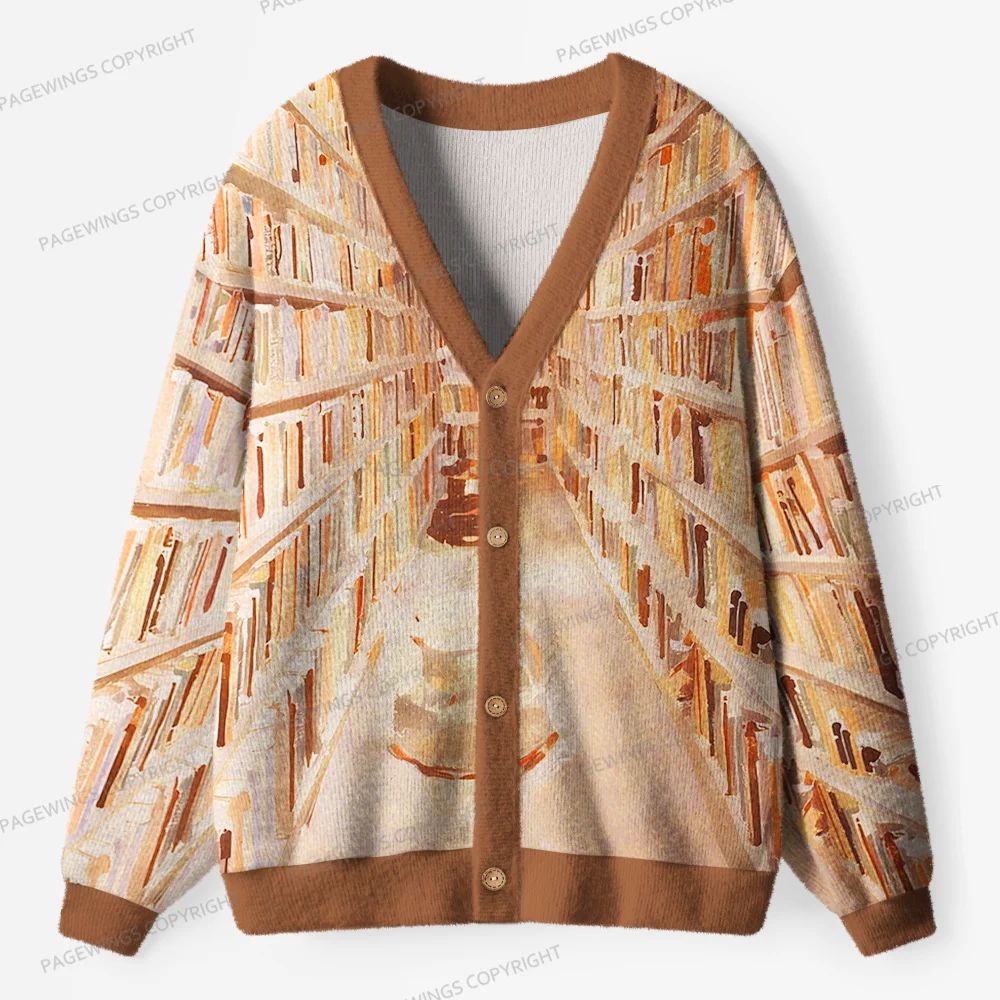 Pagewings Cozy Reading Unisex Ugly Cardigan Sweaters
