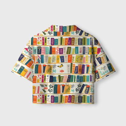 Pagewings Literary Vibe Women's Camp Shirt
