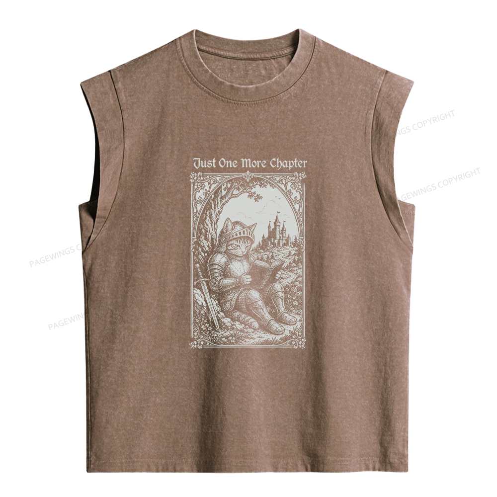 Pagewings Just One More Chapter Women's Washed Tank Top