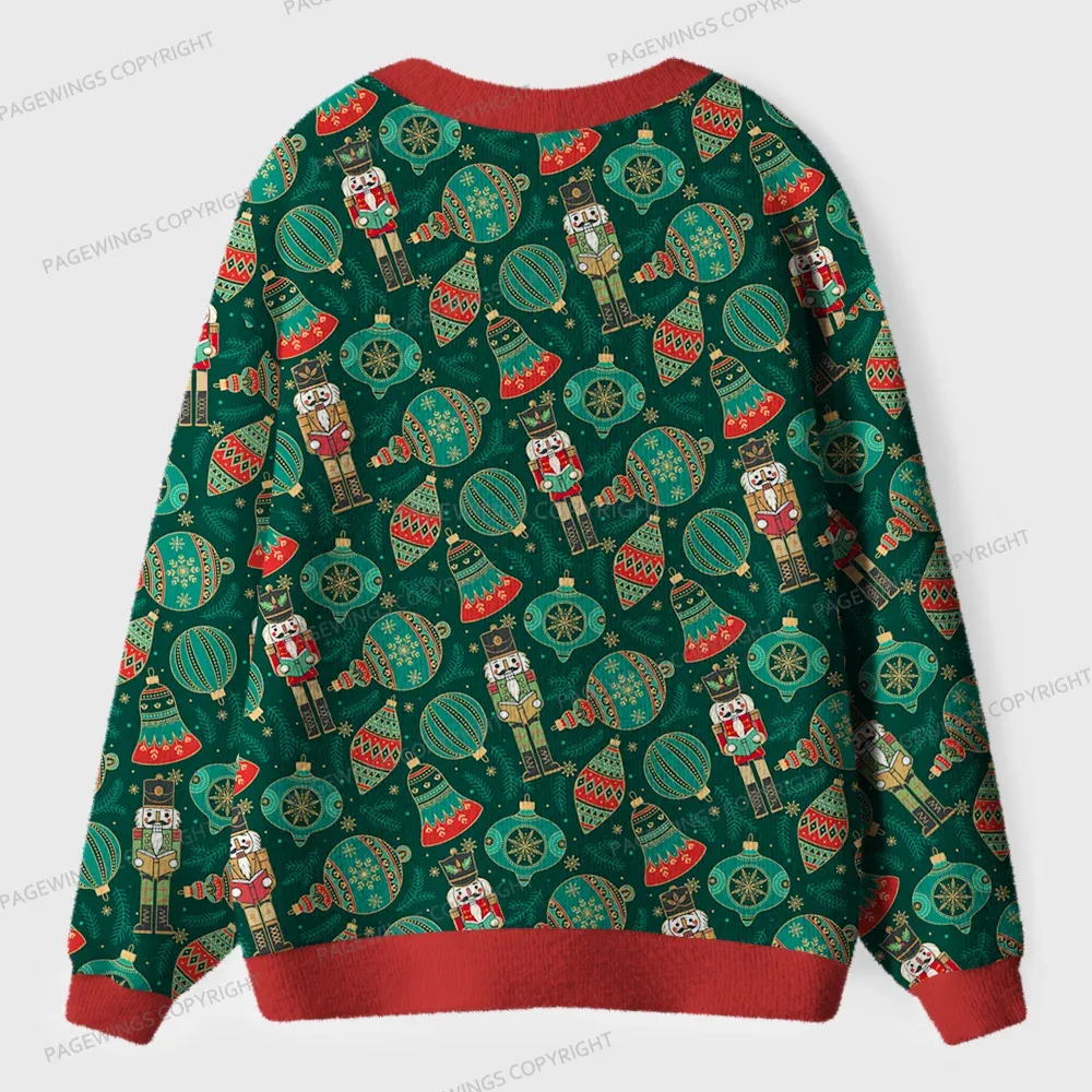Pagewings Festive Reading  Unisex Ugly Cardigan Sweaters