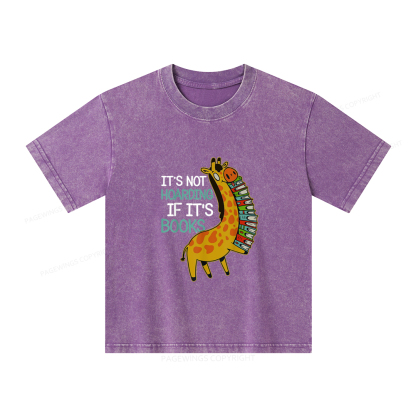 Pagewings It's Not Hoarding If It's Books Unisex Kids Washed T-shirt