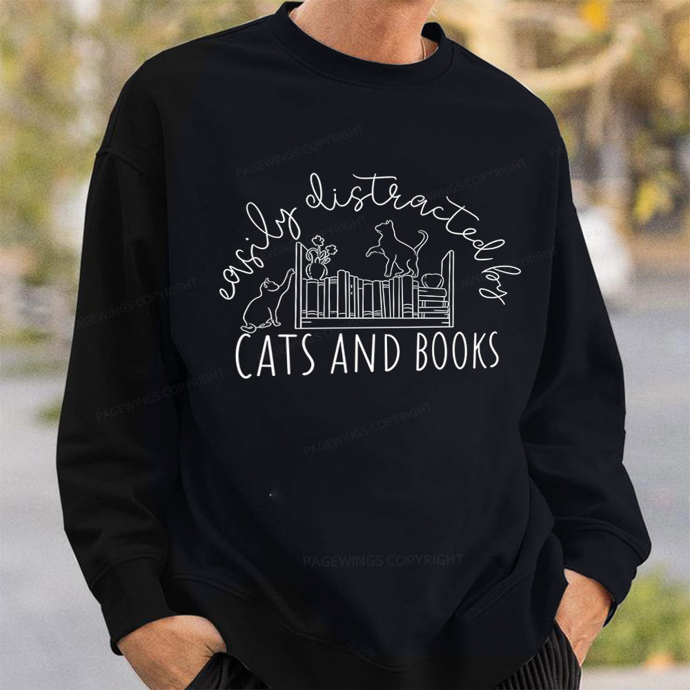 Pagewing Cute Cats And Books  Unisex Classic Sweatshirt