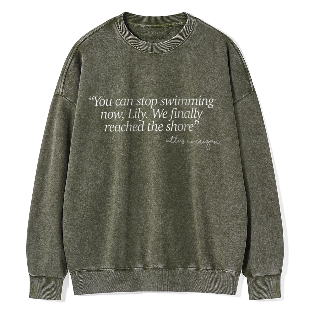 Pagewings It Ends With Us Unisex Washed Sweatshirt