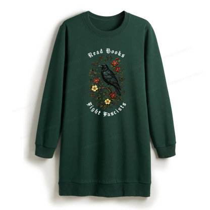 Pagewings Read Books Fight Fascists Sweatshirt Dress